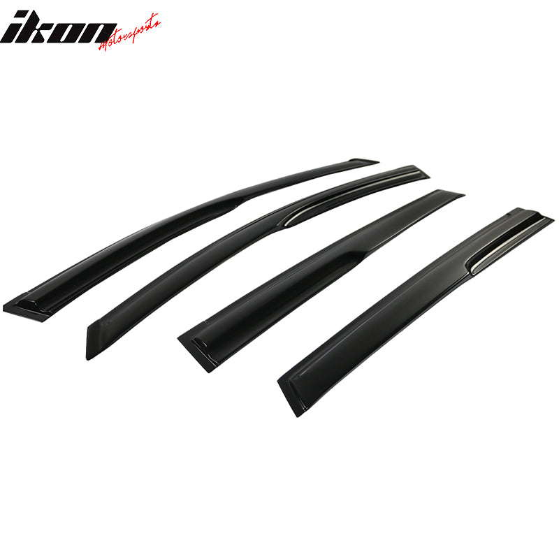 IKON MOTORSPORTS, Window Visor Compatible With 2013-2018 Toyota RAV4 Vent Sun Shade Rain Guards Side Window Deflectors