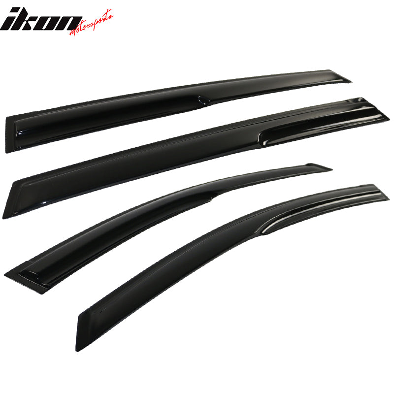 IKON MOTORSPORTS, Window Visor Compatible With 2013-2018 Toyota RAV4 Vent Sun Shade Rain Guards Side Window Deflectors