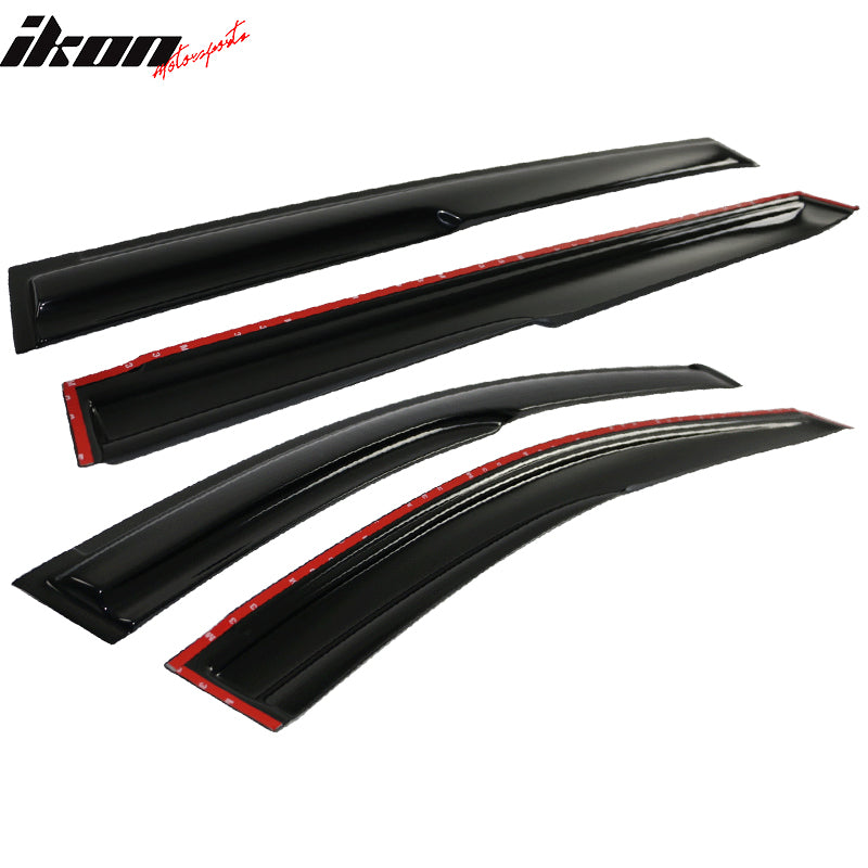 IKON MOTORSPORTS, Window Visor Compatible With 2013-2018 Toyota RAV4 Vent Sun Shade Rain Guards Side Window Deflectors