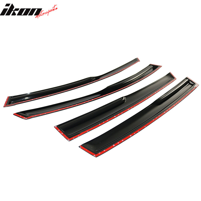 IKON MOTORSPORTS, Window Visor Compatible With 2013-2018 Toyota RAV4 Vent Sun Shade Rain Guards Side Window Deflectors