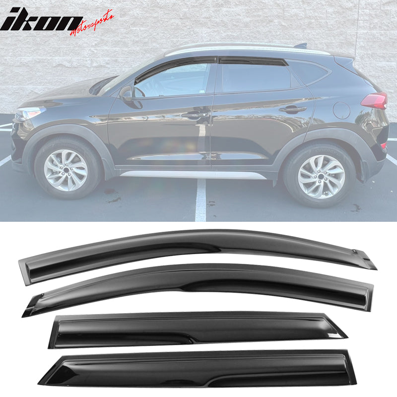 2016-2021 Hyundai Tucson Mugen Style Smoke Tinted Window Visor Acrylic