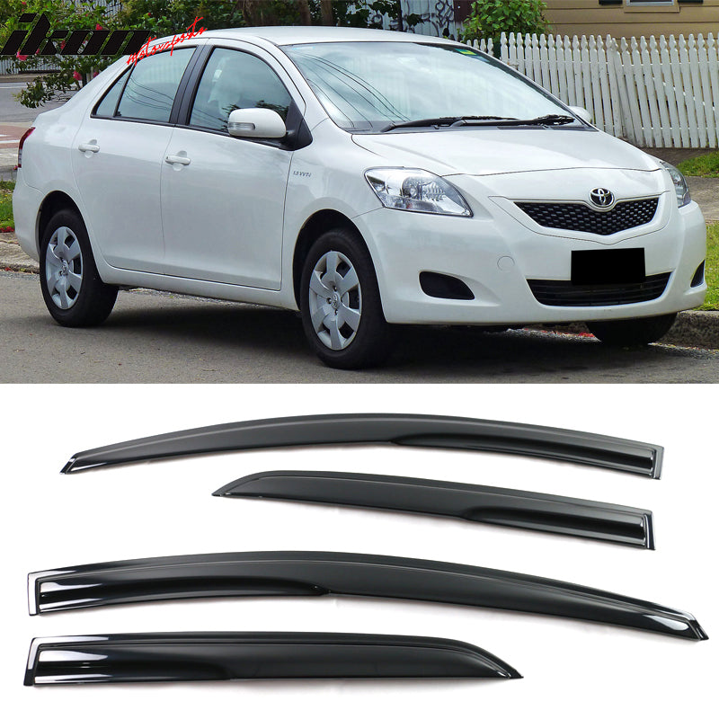 2007-2013 Toyota Yaris Mugen Style Smoke Tinted Window Visors Acrylic