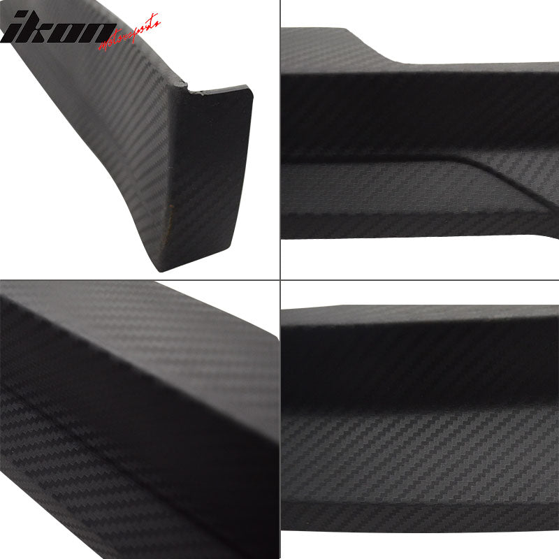 Fits 98-02 Accord 4Dr HC1 Front Bumper Lip Spoiler Matte Black PP Carbon Texture