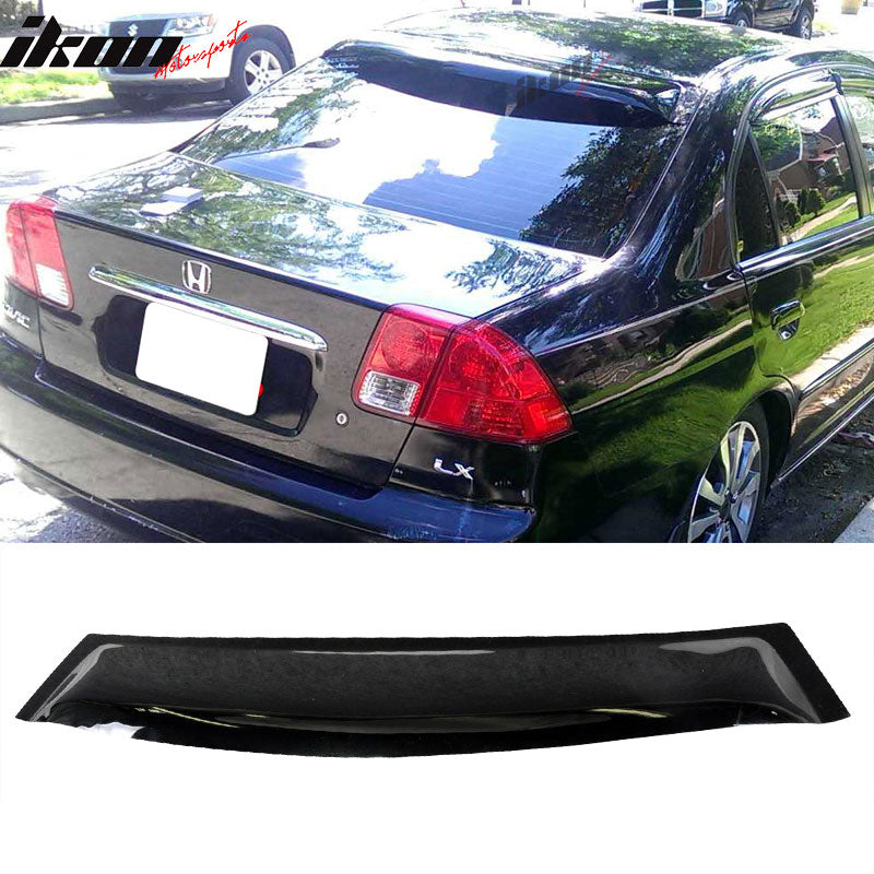 2001-2005 Honda Civic EM2 4Dr Rear Roof Sun Window Spoiler Rain Guard