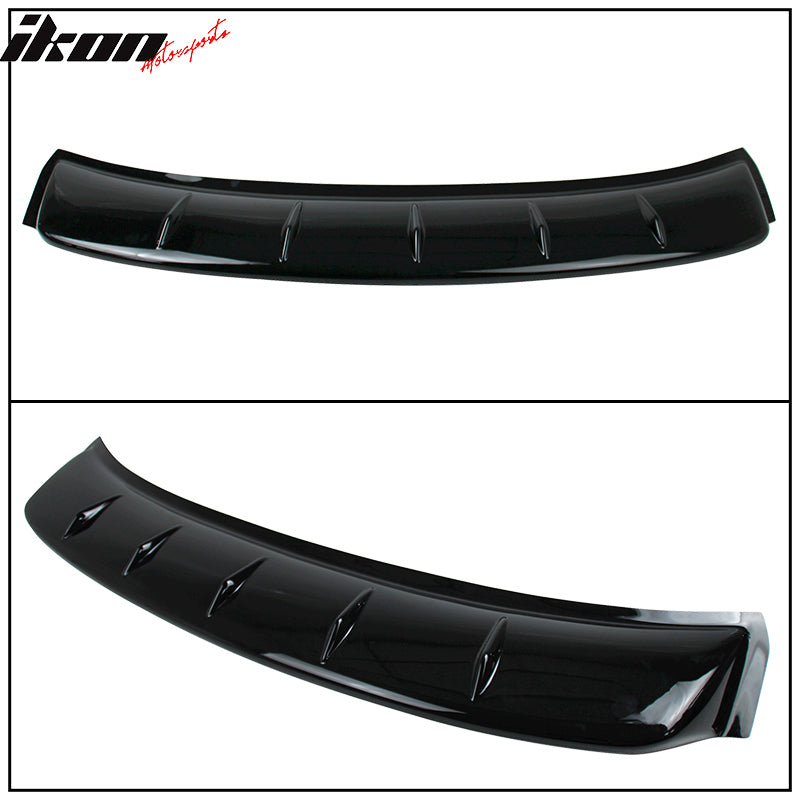 IKON MOTORSPORTS, Roof Spoiler Compatible With 2016-2021 Honda Civic Sedan, IKON Style Smoke Finisher Rear Spoiler Tail lid Deck Boot Wing