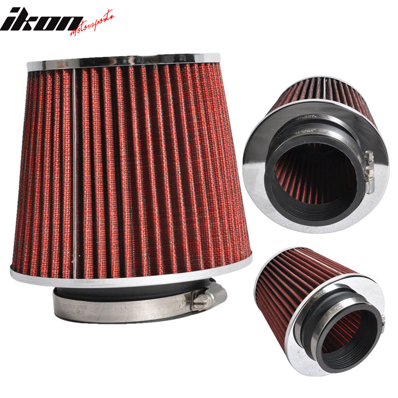 Fits 3.5in Race Cold Airintake Cone Filter Red 02-11 Lancer