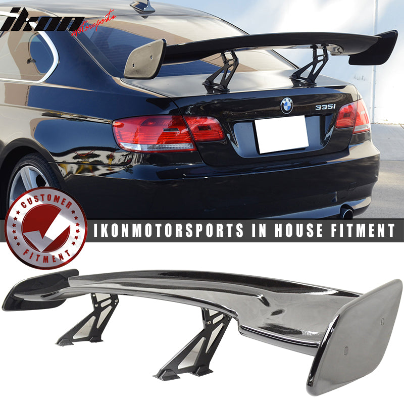 Universal JDM GT Style Gloss Black Rear Trunk lid Spoiler Wing Lip ABS