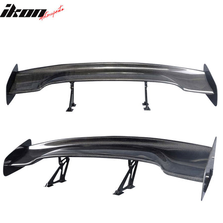 Compatible With 2016-2021 Honda Civic Sedan 57" Wide Carbon Fiber Trunk Spoiler Wing