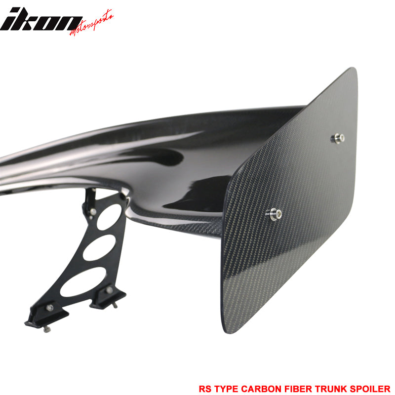 Universal 57 Inch JDM GT RS Type 3D Trunk Spoiler Wing - Carbon Fiber CF