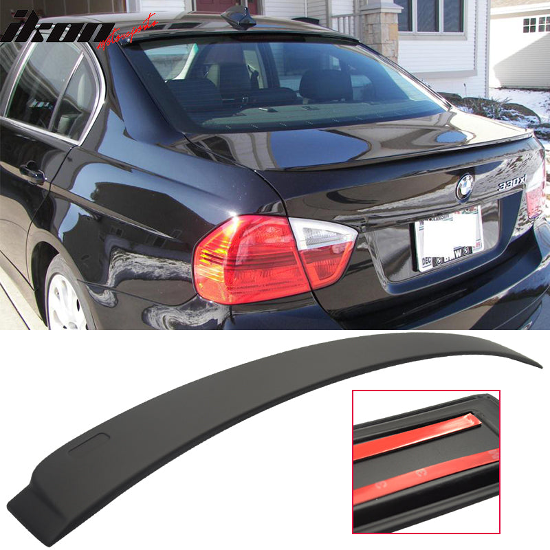 2005-2011 BMW E90 3 Series A Style Matte Black Roof Spoiler Wing ABS