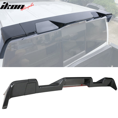 IKON MOTORSPORTS, Rear Roof Spoiler Compatible With 2013-2018 Ram 1500 All Cab & Bed Size IKON Style ABS Roof Spoiler Wing