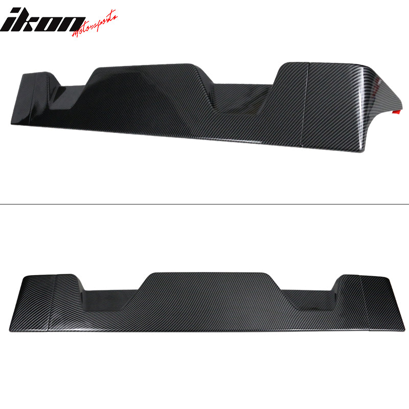 IKON MOTORSPORTS, Rear Roof Spoiler Compatible With 2013-2018 Ram 1500 All Cab & Bed Size IKON Style ABS Roof Spoiler Wing