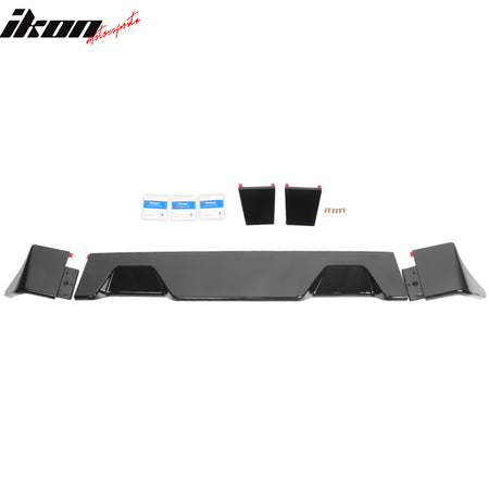 IKON MOTORSPORTS, Rear Roof Spoiler Compatible With 2013-2018 Ram 1500 All Cab & Bed Size IKON Style ABS Roof Spoiler Wing