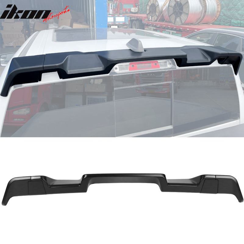 IKON MOTORSPORTS, Rear Roof Spoiler Compatible with 2019-2023 Ram 1500 All Cab & Bed Size IKON Style ABS Top Roof Spoiler Wing