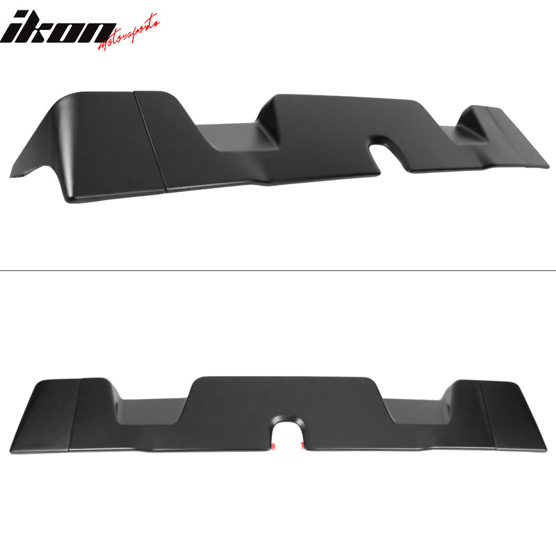 IKON MOTORSPORTS, Rear Roof Spoiler Compatible with 2019-2023 Ram 1500 All Cab & Bed Size IKON Style ABS Top Roof Spoiler Wing