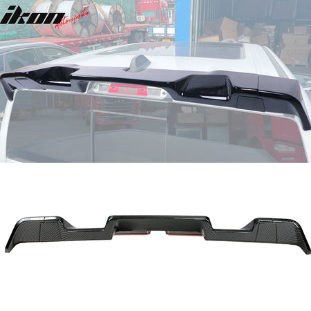 IKON MOTORSPORTS, Rear Roof Spoiler Compatible with 2019-2023 Ram 1500 All Cab & Bed Size IKON Style ABS Top Roof Spoiler Wing