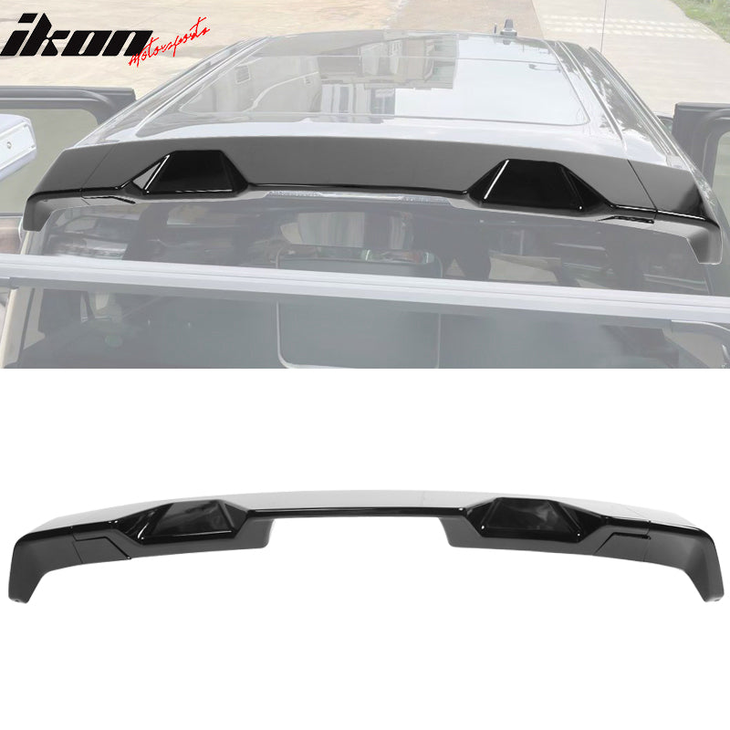 IKON MOTORSPORTS, Rear Roof Spoiler Compatible With 2009-2014 Ford F-150 All Cab & Bed Size IKON Style ABS Top Roof Spoiler Wing