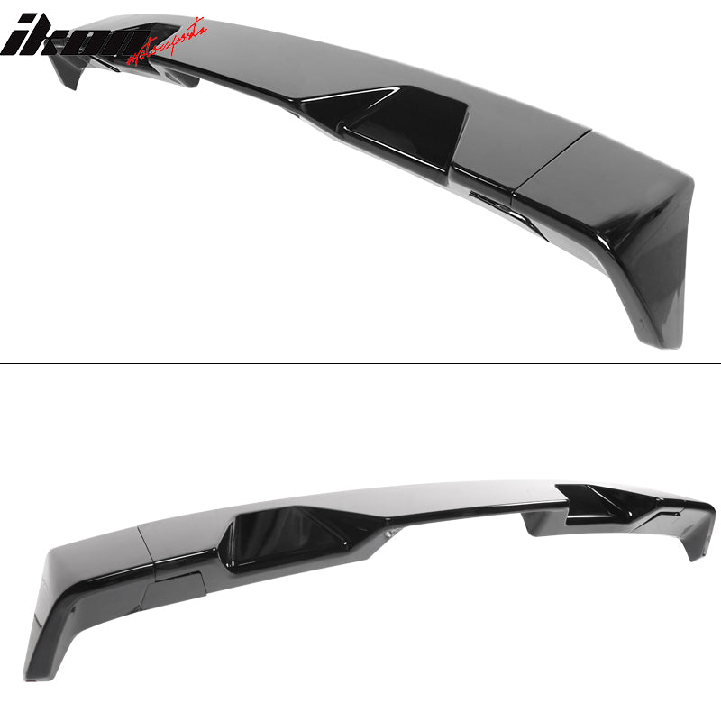 IKON MOTORSPORTS, Rear Roof Spoiler Compatible With 2009-2014 Ford F-150 All Cab & Bed Size IKON Style ABS Top Roof Spoiler Wing