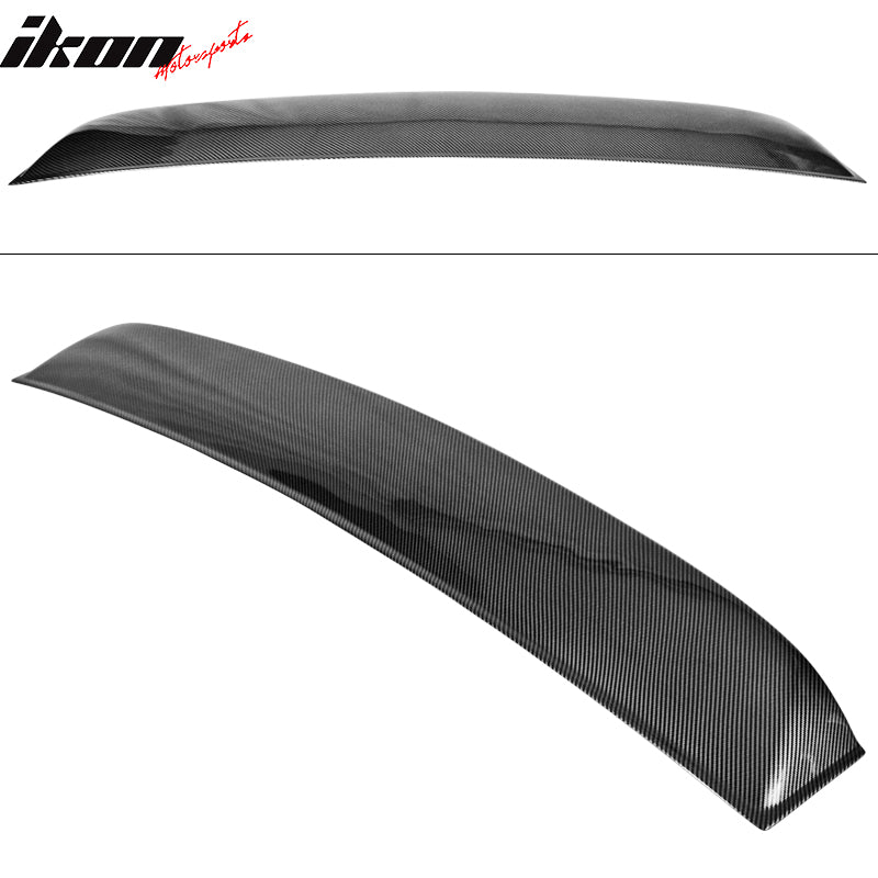 IKON MOTORSPORTS, Roof Spoiler Compatible With 2005-2014 Ford Mustang Coupe, PP Polypropylene Rear Window Visor Roof Lip Spoiler Wing