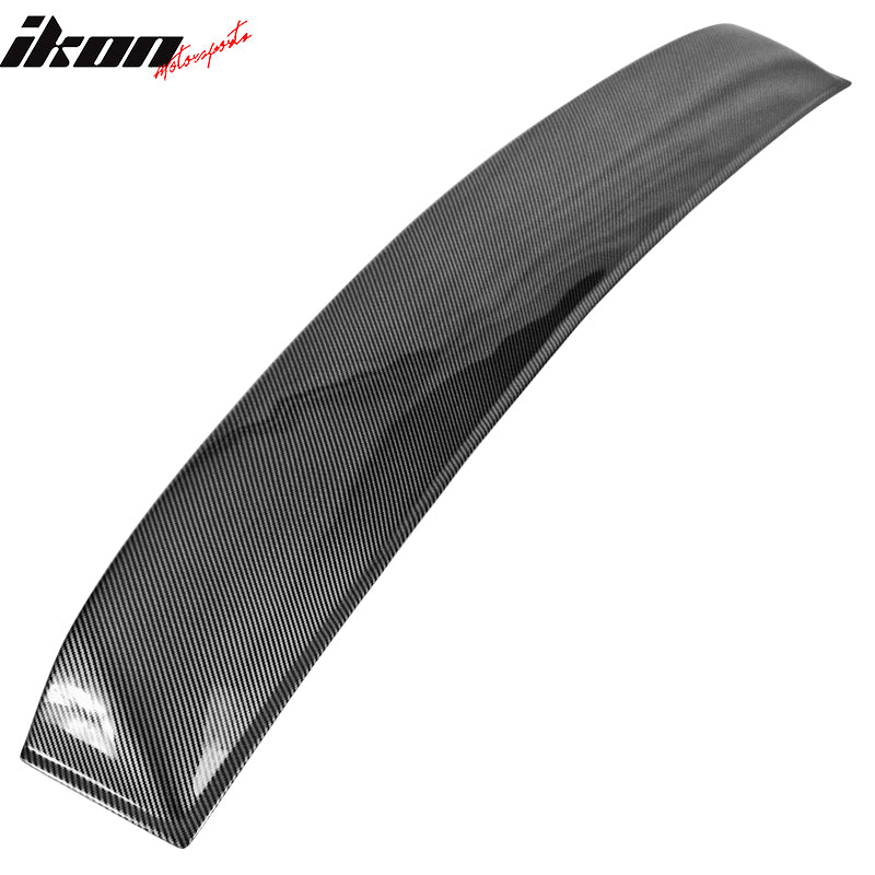 IKON MOTORSPORTS, Roof Spoiler Compatible With 2005-2014 Ford Mustang Coupe, PP Polypropylene Rear Window Visor Roof Lip Spoiler Wing