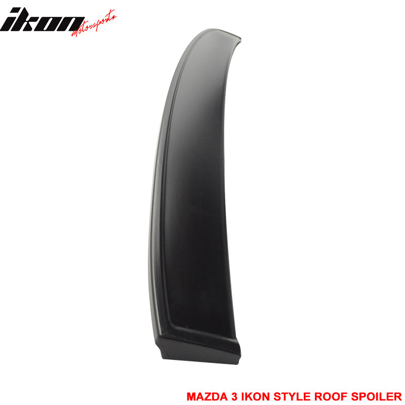 Fits 14-18 Mazda 3 Sedan IKON Style Rear Window Roof Spoiler Wing Unpainted ABS