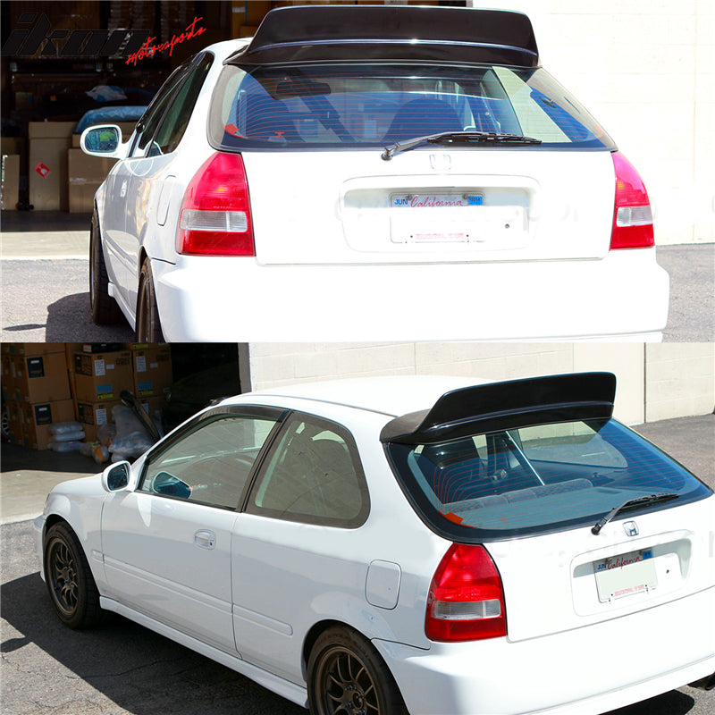 Fits 96-00 Civic 3DR Hatchback BYS Duckbill Roof Spoiler ABS