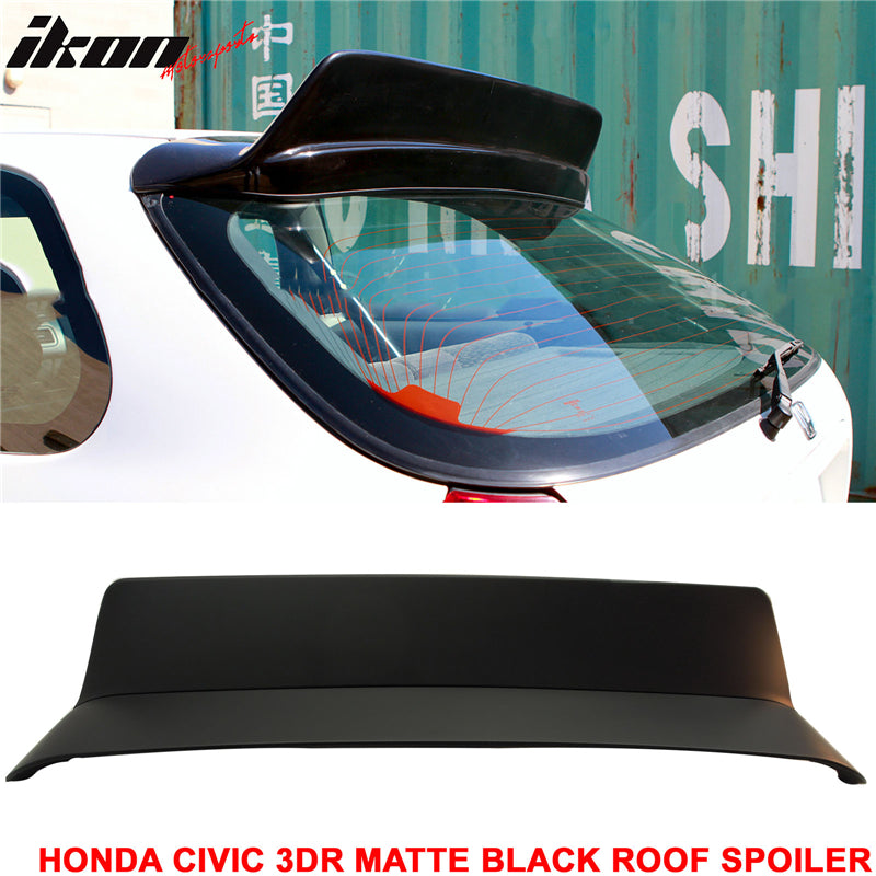 1996-2000 Honda Civic BYS Style Matte Black Duckbill Roof Spoiler ABS