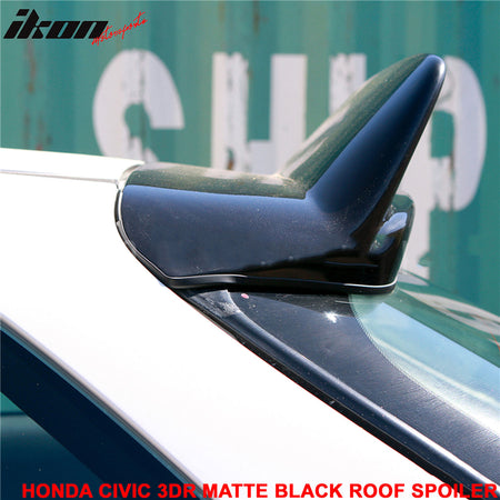 IKON MOTORSPORTS Roof Spoiler, Compatible With 1996-2000 Honda Civic, BYS Style ABS Added On Lip Wing by, 1996 1997 1998 1999 2000