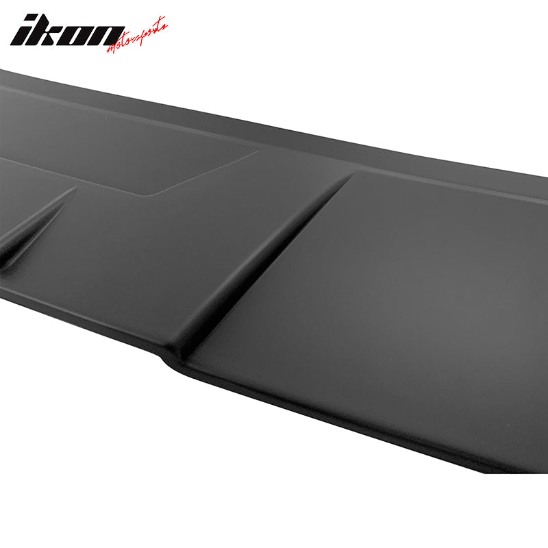 IKON MOTORSPORTS, Roof Spoiler Compatible With 2014-2022 Infiniti Q50, PP V Style Rear Window Visor Wing