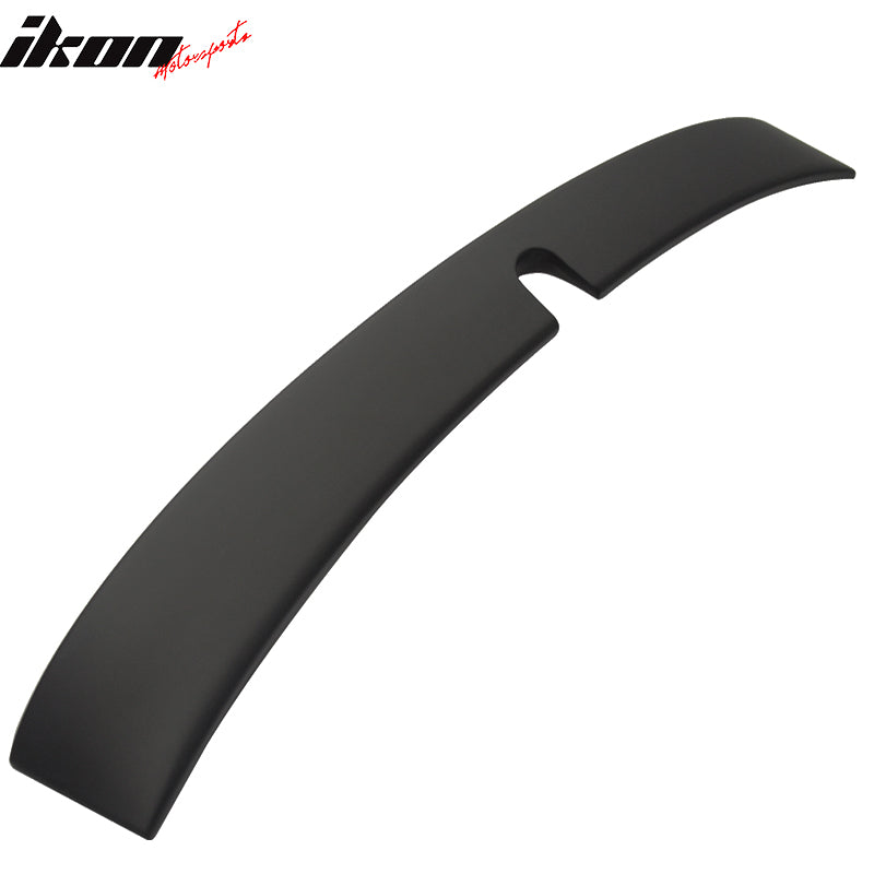 Roof Spoiler Compatible With 2001-2007 MERCEDES BENZ W203 C-CLASS, L Style ABS Matte Black Rear Deck Lip Wing by IKON MOTORSPORTS, 2002 2003 2004 2005 2006