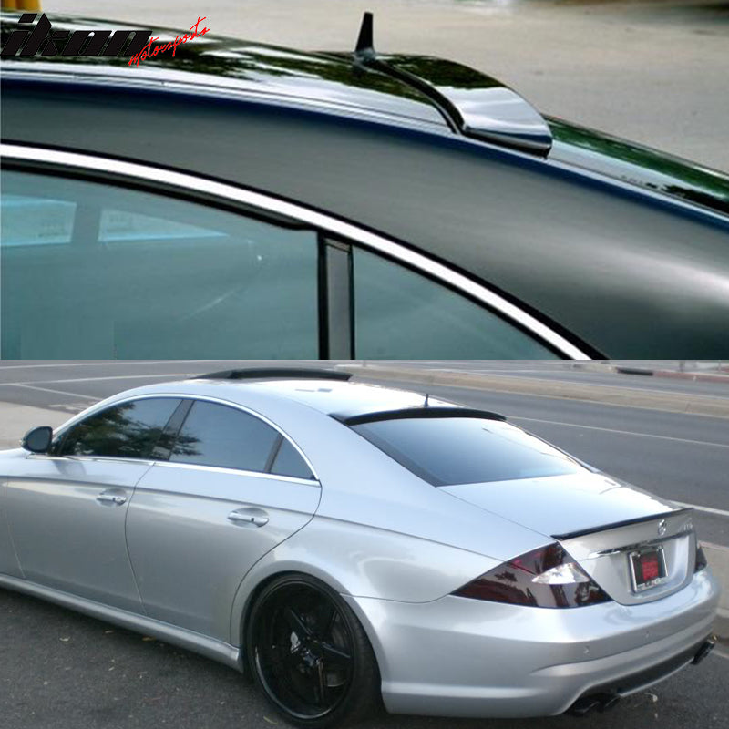 Fits 05-10 Benz W219 CLS-Class L Style Matte Black Rear Roof Window Spoiler ABS