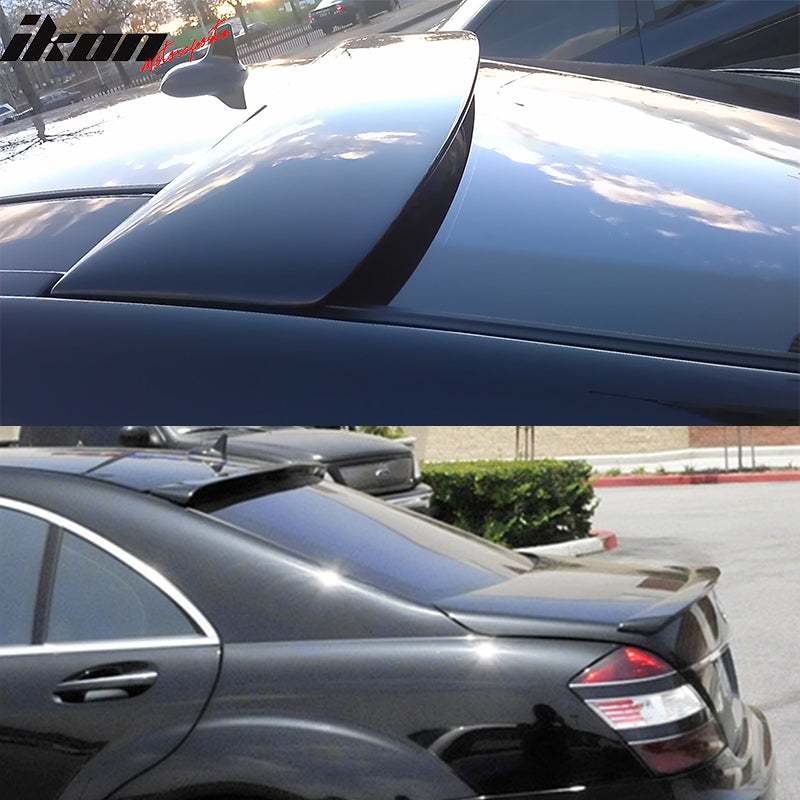 Matte Black! Fits 07-13 Benz W221 S Class L Style 4Dr Sedan Roof Spoiler Wing