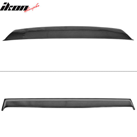 IKON MOTORSPORTS, Roof Spoiler Compatible With 2003-2008 Nissan 350Z Coupe, Matte Black, Gloss Black,  Carbon Fiber Print, Rear Window Visor Roof Lip Spoiler Wing PP, 2004 2005 2006 2007