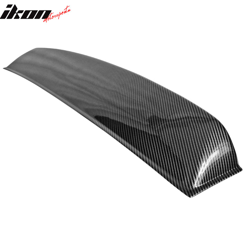 IKON MOTORSPORTS, Roof Spoiler Compatible With 2003-2008 Nissan 350Z Coupe, Matte Black, Gloss Black,  Carbon Fiber Print, Rear Window Visor Roof Lip Spoiler Wing PP, 2004 2005 2006 2007