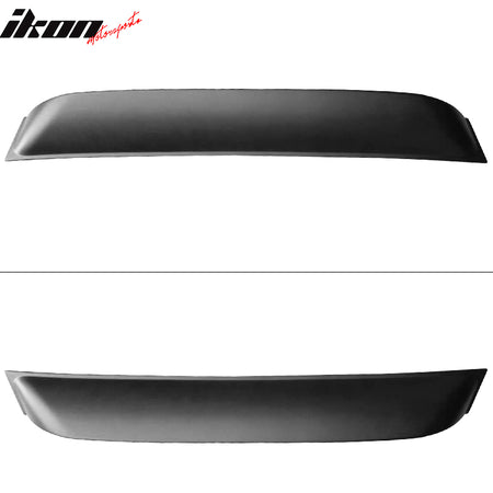 IKON MOTORSPORTS, Roof Spoiler Compatible With 2003-2008 Nissan 350Z Coupe, Matte Black, Gloss Black,  Carbon Fiber Print, Rear Window Visor Roof Lip Spoiler Wing PP, 2004 2005 2006 2007