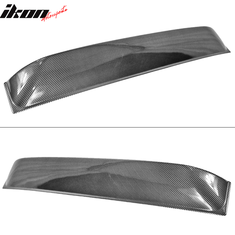 IKON MOTORSPORTS, Roof Spoiler Compatible With 2009-2020 Nissan 370Z Coupe, PP Rear Window Visor Roof Lip Spoiler Wing