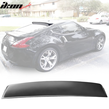 IKON MOTORSPORTS, Roof Spoiler Compatible With 2009-2020 Nissan 370Z Coupe, PP Rear Window Visor Roof Lip Spoiler Wing