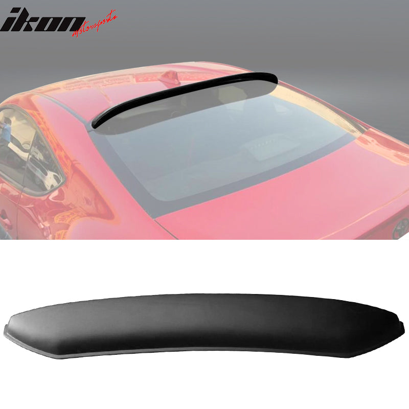 IKON MOTORSPORTS, Roof Spoiler Compatible With 2013-2016 Scion FR-S/2013-2020 Subaru BRZ/2017-2020 Toyota 86, PP Rear Window Visor Roof Spoiler Wing, 2014 2015 2016 2017 2018 2019