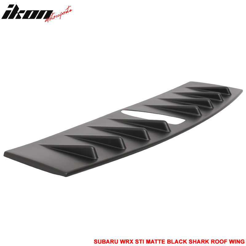 Fits 15-21 WRX STI Matte Black 6.2 ABS Roof Spoiler V Style Generator Shark Fin