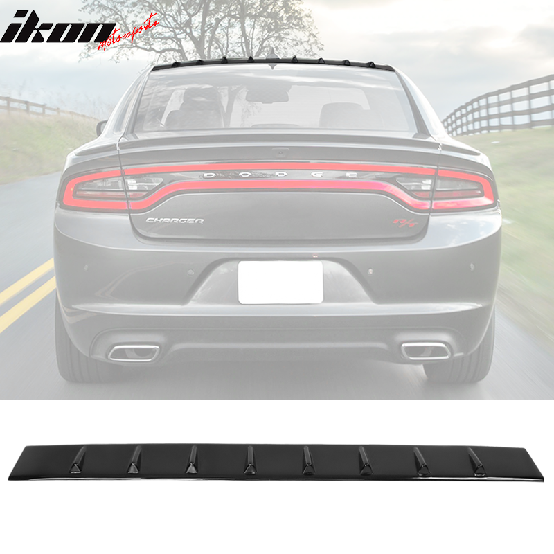 Fits 11-23 Dodge Charger IKON Style Shark Fin Roof Vane Spoiler Wing