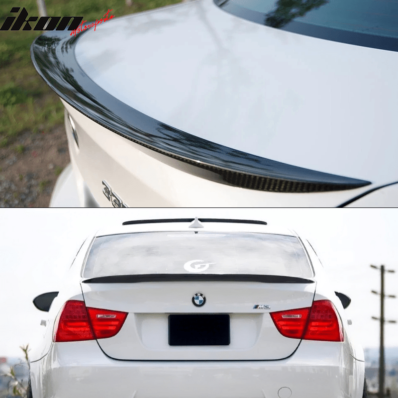 Fits 06-11 BMW E90 3 Series Sedan 4DR P Style Trunk Spoiler Wing Carbon Fiber CF