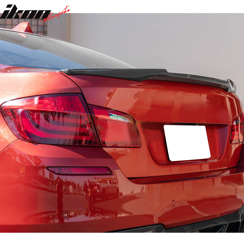 Fits 11-17 BMW 5-Series F10 M4 Style Carbon Fiber CF Trunk Spoiler