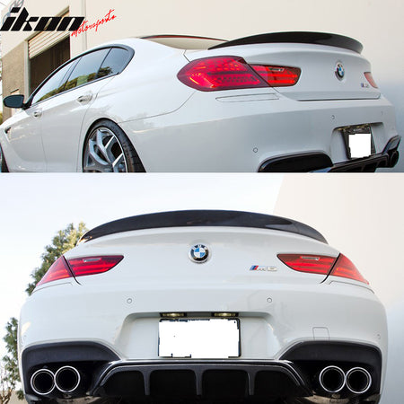 Fits 12-19 BMW F13 F06 6 Series Gran Coupe M Type Matte Black Rear Trunk Spoiler