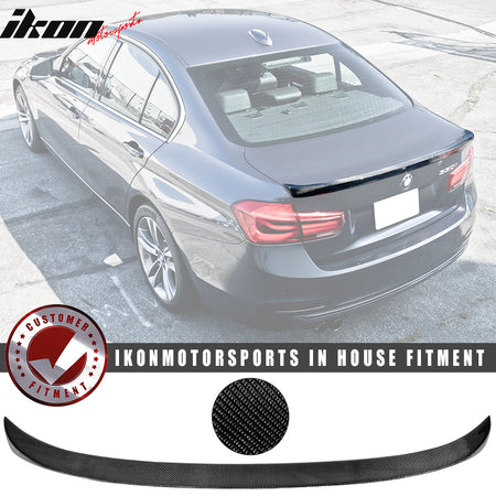 Fits 12-18 BMW F30 3 Series Sedan F80 M3 A Style Trunk Spoiler - Carbon Fiber