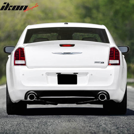 Trunk Spoiler Compatible With 2011-2023 Chrysler 300, Factory Style Unpainted ABS Car Exterior Trunk Spoiler Rear Wing Tail Roof Top Lid by IKON MOTORSPORTS