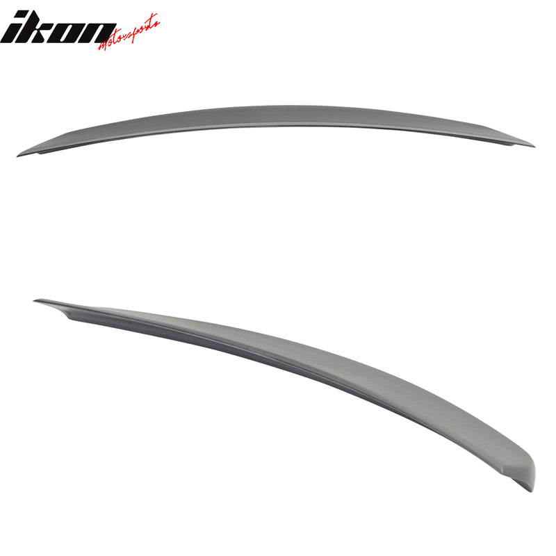 IKON MOTORSPORTS, Trunk Spoiler Compatible With 2011-2023 Chrysler 300C, Factory Style ABS Matte Black Rear Lip Deck Lid Wing, 2012 2013 2014 2015 2016 2017 2018 2019 2020