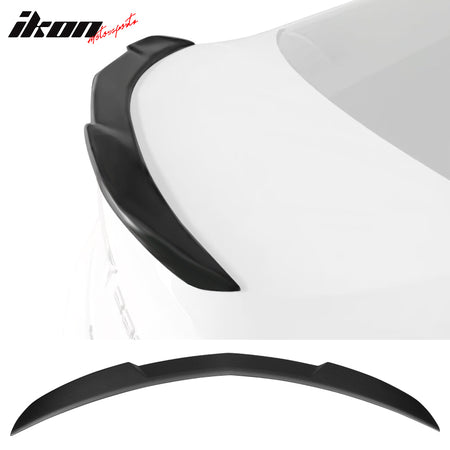 IKON MOTORSPORTS, Trunk Spoiler Compatible With 2020-2023 Cadillac CT5, CS Style ABS Plastic Rear Trunk Tailgate Spoiler Wing Flap Lip 1 PCS