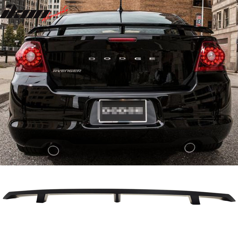 2008-2014 Dodge Avenger OE Style Matte Black Rear Spoiler Wing