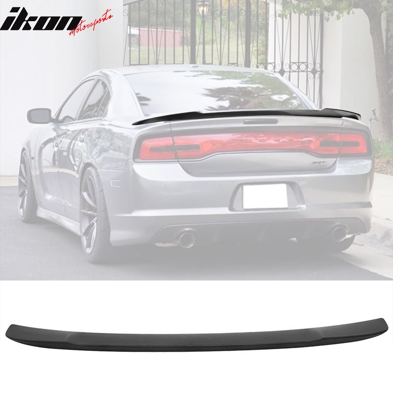 11-14 Dodge Charger SRT8 SRT Hellcat Matte Black Rear Spoiler Wing ABS