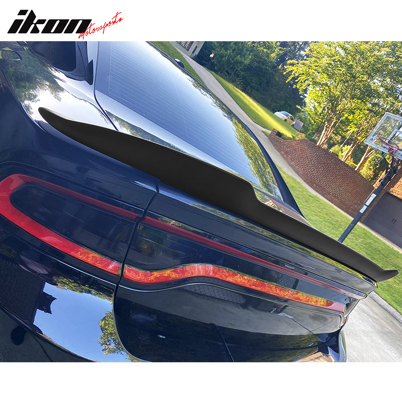 Fits 15-23 Dodge Charger Rear Trunk Spoiler Wing Lip ABS V3 Style